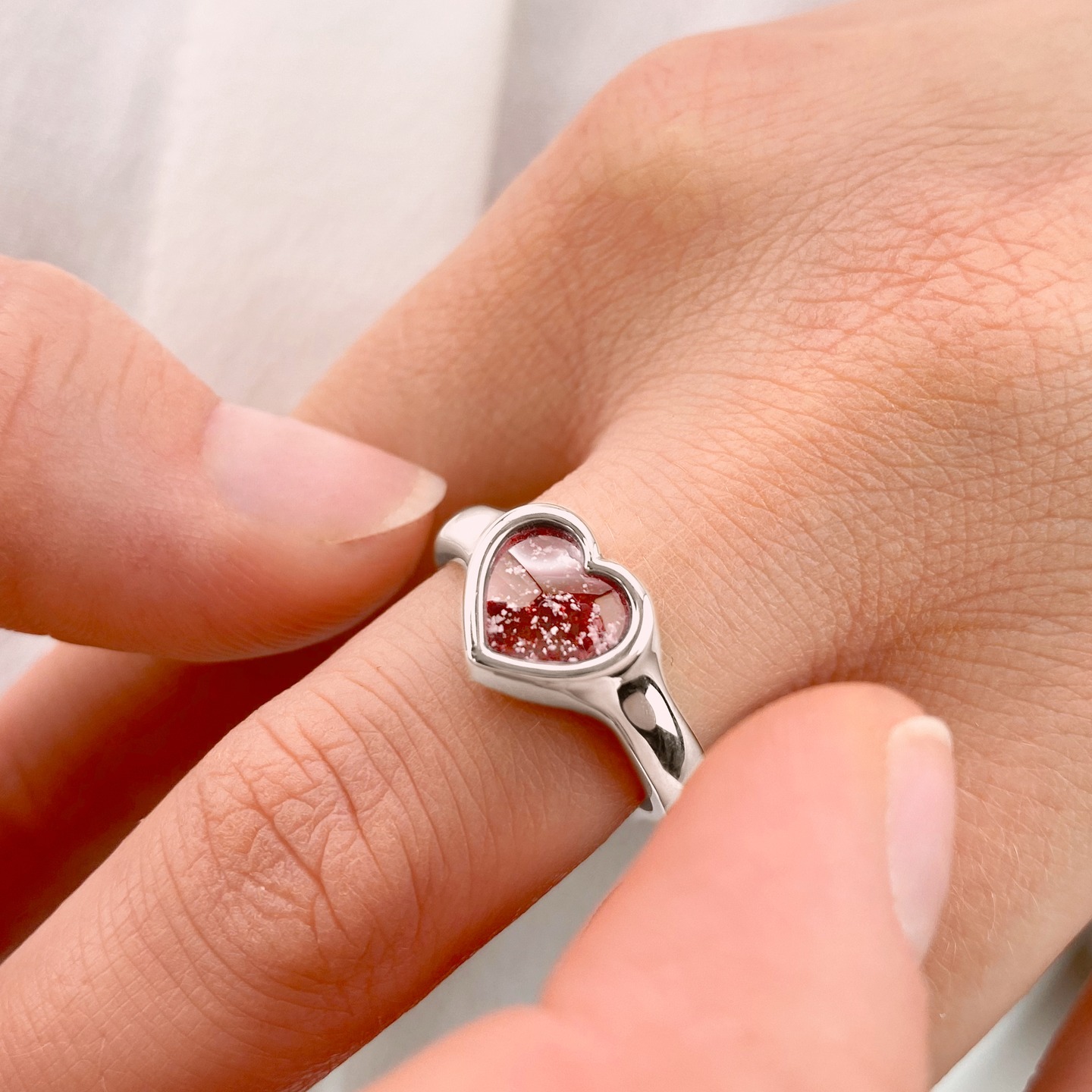 The Ashes into Glass Heart Ring allows you to hold the special memories of your loved ones in a ring that last a lifetime. 

Explore our full collection of memorial jewellery at ashesintoglass.co.uk

#ashesintoglass